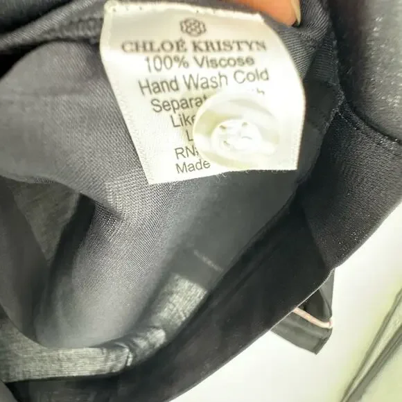 Chloe Kristyn Long Sleeve Button Up Pajama Suit Set Relaxed Fit Size X-Large NWT - Picture 9 of 10